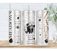 Zade Meadows 20oz Tumbler, Haunting Adeline Skinny Tumbler with Straw, Hunting Adeline, Bookish Gifts, Cat and Mouse Duet, Bookish Tumbler