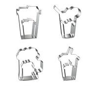 ZADE Summer Drink Cookie Cutters,8PCS,(Coffee, Ice Cream, Beer, Juice Cups)
