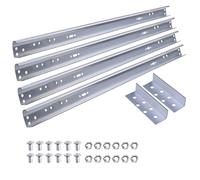 Zadery Heavy Duty 1 Pair Garage Door Vertical Track Kit with Connecting Plates and Screws, 7ft Galvanized Steel, 76" Length, Fits 2" Rollers, 4x38"