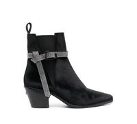 Zadig&Voltaire crystal-embellished velvet boots - Black 37