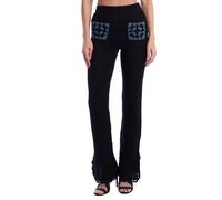 Zadig&Voltaire KWPA00024 WoMens Openwork Knit Flare Pants - Black - Size X-Small