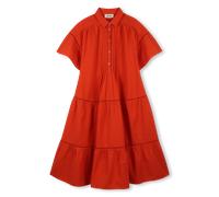 Zadig & Voltaire X60552 Short Sleeve Dress Orange 8 Years Girl