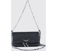 ZADIG & VOLTAIRE Rock Nano Grained Calfskin Leather Crossbody Bag with Logo