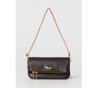 ZADIG & VOLTAIRE Rock Nano Grained Calfskin Leather Crossbody Bag with Logo