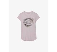 Zadig&voltaire Womens Blanc Woop Graphic-print Short-sleeve Cotton T-shirt M