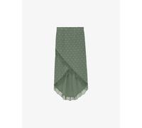 Zadig&voltaire Womens Grass Jeudie Lace-embroidered Jacquard Silk Midi Skirt 6