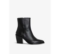 Zadig&voltaire Womens Noir Cara Pointed-toe Leather Ankle Boots Eur 39 / 6 Uk Women