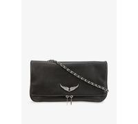 Zadig&voltaire Womens Noir Silver Rock Leather Cross-body Bag 15.5x27x3cm