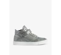 Zadig&voltaire Womens Silver Flash Infinity Glitter Patent-leather Mid-top Trainers Eur 36 / 3 Uk Women