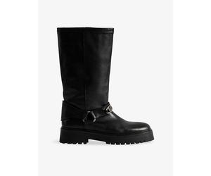 Zadig&Voltaire Womens Zadig&Voltaire Angie Leather Biker Boots Black Eur 36 / 3 UK Women