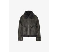 Zadig&Voltaire Womens Zadig&Voltaire Kady Regular-Fit Shearling and Leather Jacket Anthracite M