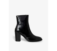Zadig&Voltaire Womens Zadig&Voltaire Preiser Wing-Embellished Heeled Leather Ankle Boots Noir Eur 40 / 7 UK Women