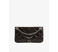 Zadig&Voltaire Womens Zadig&Voltaire Rock II Vintage Patent-Leather Clutch Brownie 1 Size
