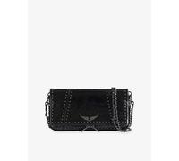 Zadig&Voltaire Womens Zadig&Voltaire Rock Vintage Patent-Stud Leather Clutch Bag Black 1 Size