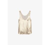 Zadig&Voltaire Womens Zadig&Voltaire Tarys Iridescent Satin Top Gold M