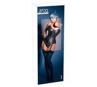 Zado Leather Corset, Black, Size M Black Medium