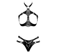 Zado Leather Harness Set Black One Size