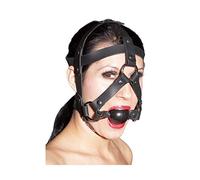 Zado Leather Head Mask with Ball Gag