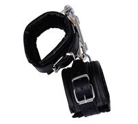 ZADO - Leather Wrist Cuffs with Carabiner (Black)