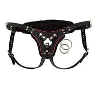 ZADO - Black Leather Harness for Strap-On Products (Sizes S-L)
