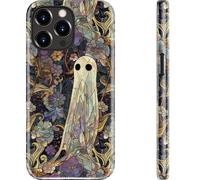 ZADORN for iPhone 13 Pro Max Case Cute - Wireless Charging Compatible - Dual-Layer Soft Silicone + Hard Shell - Trendy Floral Design - Glossy Phone Cover for Women - Floral - Enchanted Ghosts