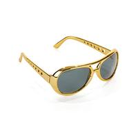ZAE 1970s Elvis Gold Sunglasses Fancy Dress Accessories