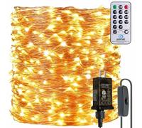 ZAECANY 165 Ft Ultra Long 500 Leds Led String Lights Plug In, Waterproof Deck/Porch/Ceiling Copper Wire Lights, Indoor Decorative Lights For Bedroom,Patio,Garden,Party,Christmas Tree 164 FT Warm White