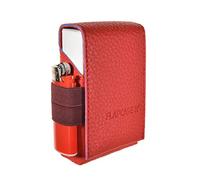 ZÄSAR FlapCase N°1 Logic•Edition RED RULES - Designer Cigarette Case, Handmade in Austria, elegant, stylish faux leather Box for 19, 20, 21 Cigarette Packs regular-King-Size