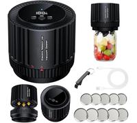 ZAFAYA Electric Mason Jar Vacuum Sealer Kit Cordless Vacuum Sealer for Wide Mouth and Regular Mouth Mason Jar, with Can Opener, Lids, Suitable for Food Saver and Fermentation extend freshness