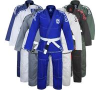 Zafco Sports Brazilian Jiu Jitsu Gi BJJ Gi for Men & Women Grappling gi Uniform Kimonos Light, Preshrunk, with White Belt (Blue, A0)