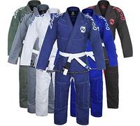 Zafco Sports Brazilian Jiu Jitsu Gi BJJ Gi for Men & Women Grappling gi Uniform Kimonos Light, Preshrunk, with White Belt, Navy, A2L