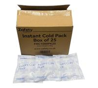 Zafety Supplies Instant Ice Pack, Single Use, 100g, 12.5x15cm, Cold Therapy for Bumps Strains Sprains, 15-20 Minutes (100)
