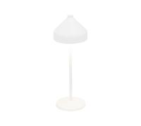 Zafferano, Amelie Lamp, Cordless Rechargeable Table Lamp with Touch Control, Suitable for Indoor and Outdoor Use, Dimmer, 2200-3000 K, Height 34 cm, White Colour