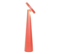 Zafferano, Angelina Lamp, Cordless Rechargeable Table Lamp with Touch Control and Adjustable Head, Suitable for Indoor, Dimmable, 2200-3000 K, Height 26 cm, Color Red