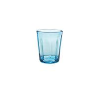 Zafferano Bei, Hand-Blown Handmade Glass/Coloured Drinking Cup/Tumbler in Pack of 6 (Aquamarine)