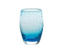 Zafferano Bolicante Traditional Handmade Glass with Bubble Effect Set of 6 (Aquamarine)