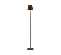 Zafferano, Lampada Poldina L, Rechargeable and Wireless Floor Lamp with Touch Control, Suitable for Living Room and Outdoor, Dimmer 2200-3000K, Adjustable Height 52-122cm, Corten Colour