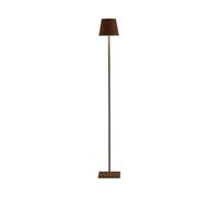 Zafferano, Lampada Poldina L, Rechargeable and Wireless Floor Lamp with Touch Control, Suitable for Living Room and Outdoor, Dimmer 2200-3000K, Adjustable Height 52-122cm, Corten Colour