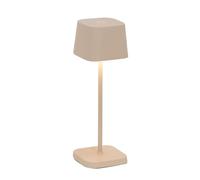 Zafferano, Ofelia Micro Lamp, Cordless Rechargeable Table Lamp with Touch Control, for Indoor and Outdoor Use, Dimmer, 2200-3000 K, Height 20 cm, Colour Sand
