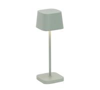 Zafferano, Ofelia Micro Lamp, Cordless Rechargeable Table Lamp with Touch Control, for Indoor and Outdoor Use, Dimmer, 2200-3000 K, Height 20 cm, Colour Sage Green