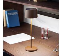 Zafferano Olivia 3K rechargeable table lamp IP65 corten