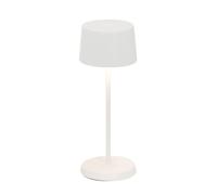 Zafferano, Olivia Micro Lamp, Cordless Rechargeable Table Lamp with Touch Control, for Indoor and Outdoor Use, Dimmer, 2200-3000 K, Height 20 cm, Colour White