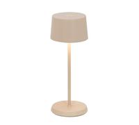 Zafferano, Olivia Micro Lamp, Cordless Rechargeable Table Lamp with Touch Control, for Indoor and Outdoor Use, Dimmer, 2200-3000 K, Height 20 cm, Colour Sand