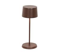 Zafferano, Olivia Micro Lamp, Rechargeable Cordless Table Lamp with Touch Control, Suitable for Indoor and Outdoor, Dimmer, 2200-3000 K, Height 7.9 Inches, Rust Color