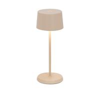 Zafferano, Olivia Micro Lamp, Rechargeable Cordless Table Lamp with Touch Control, Suitable for Indoor and Outdoor, Dimmer, 2200-3000 K, Height 7.9 Inches, Sand Color