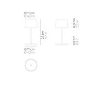 Zafferano Olivia mini 3K rechargeable table lamp capri blue