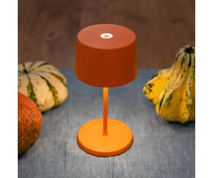 Zafferano Olivia mini 3K rechargeable table lamp orange