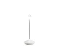 Zafferano, Pina Pro Lamp, Rechargeable Cordless Table Lamp with Touch Controls, Suitable for Interior and Outdoor, Dimmer, 2200-3000 K, Height 29 cm, White Colour