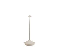 Zafferano, Pina Pro Lamp, Rechargeable Cordless Table Lamp with Touch Controls, Suitable for Interior and Outdoor, Dimmer, 2200-3000 K, Height 29 cm, Sand Colour