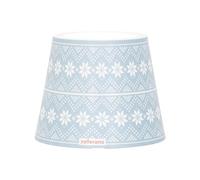 Zafferano, Poldina Cover Christmas Special Edition, Metal Lampshade for Table Lamp, Compatible with Poldina Lamps, Designed in Italy, Ø11.4 x 8.9 cm, Colour Light Blue - Snowflakes Decoration